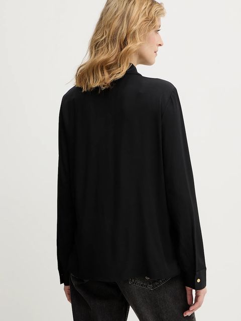 Tommy Hilfiger koszula damska kolor czarny regular z kołnierzykiem klasycznym WW0WW48180