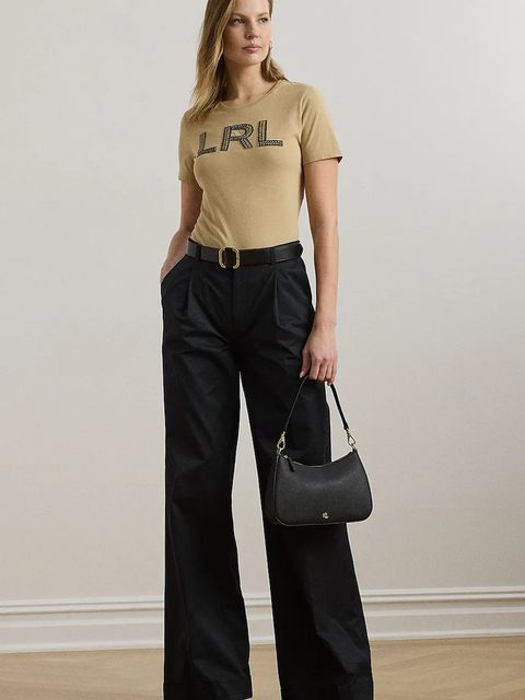 Lauren Ralph Lauren t-shirt bawełniany damski kolor beżowy 200971125