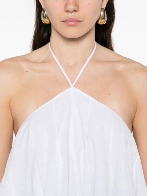 Jacquemus Triangle ruffled mini dress - White