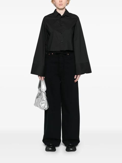 MM6 Maison Margiela wide-leg cotton jeans - Black