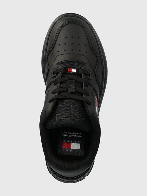 Tommy Jeans sneakersy TJW RETRO BASKET FLATFORM ESS kolor czarny EN0EN02506