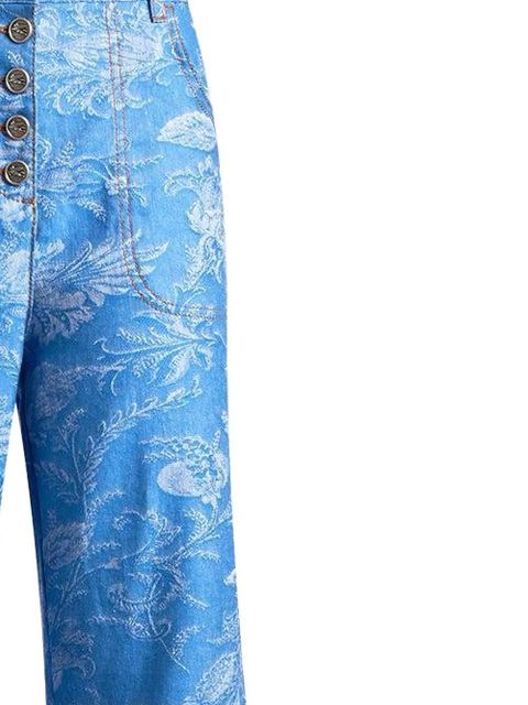ETRO button-fastening printed jeans - Blue - zdjęcie produktu nr 2