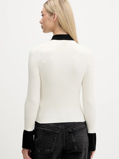 HUGO sweter damski kolor beżowy 50542608 - zdjęcie produktu nr 2