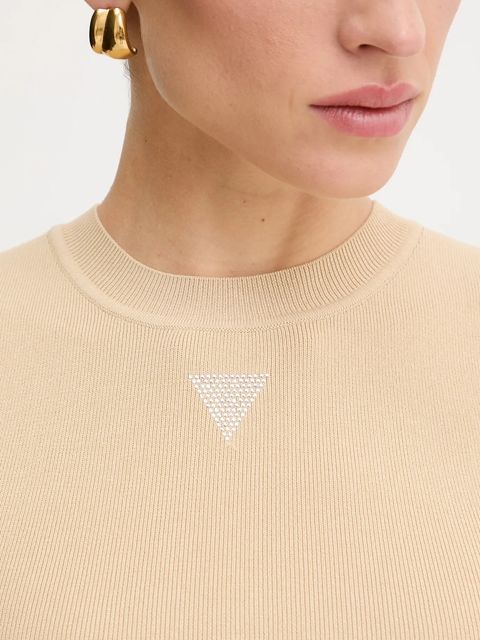 Guess top ALEXIA damski kolor beżowy W4GZ34 Z3F40