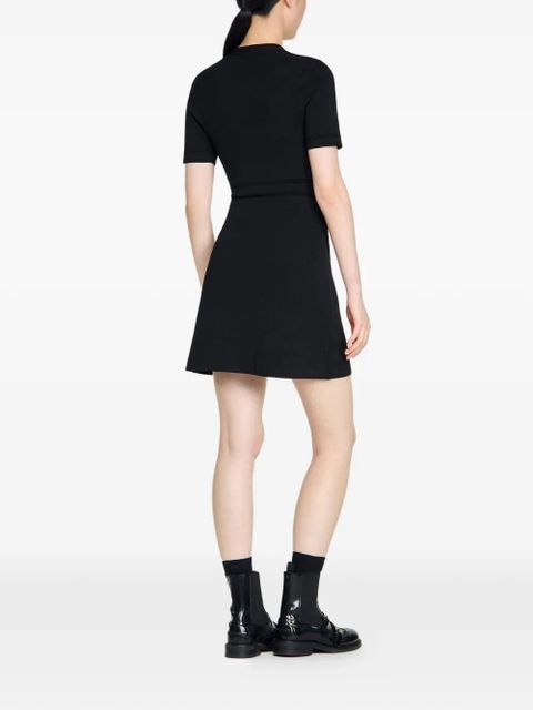 SANDRO mini button-detail dress - Black