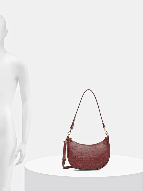 Answear.LAB torebka skórzana kolor bordowy