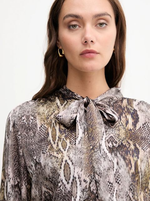 Marc Aurel bluzka damska kolor zielony wzorzysta 6345-1000-24809