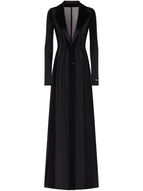 Dolce & Gabbana shawl-lapel long-sleeve dress - Black - zdjęcie produktu nr 1