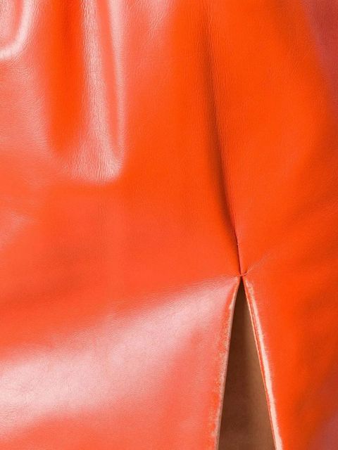Miu Miu leather mini skirt - Orange