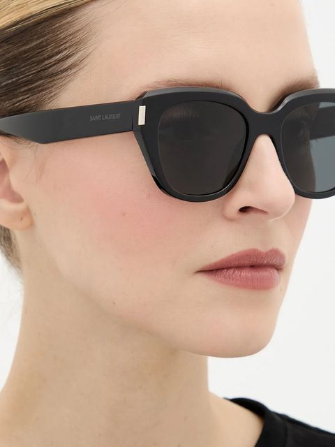 Saint Laurent okulary przeciwsłoneczne damskie kolor czarny SL 827