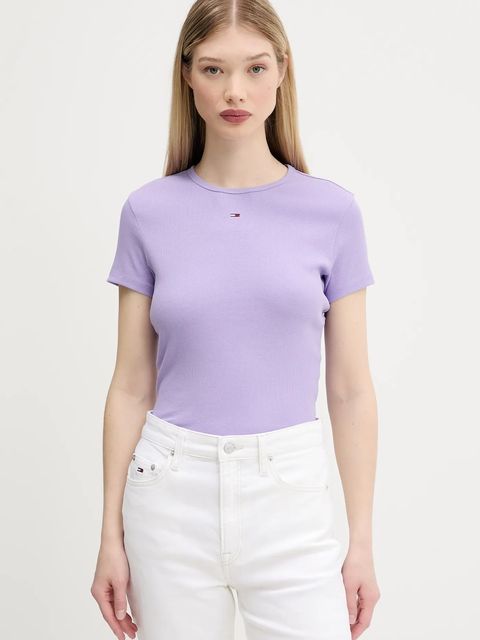 Tommy Jeans t-shirt damski kolor różowy DW0DW17383