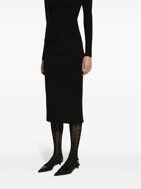 Dolce & Gabbana DG-logo pencil skirt - Black