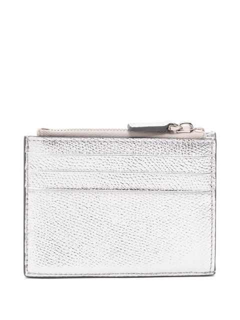 Valentino Garavani zip leather wallet - Silver