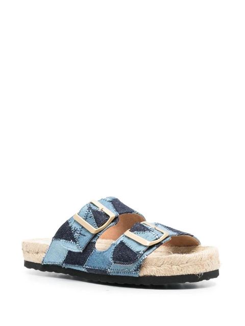 Manebi jeans raffia espadrilles - Blue - zdjęcie produktu nr 2