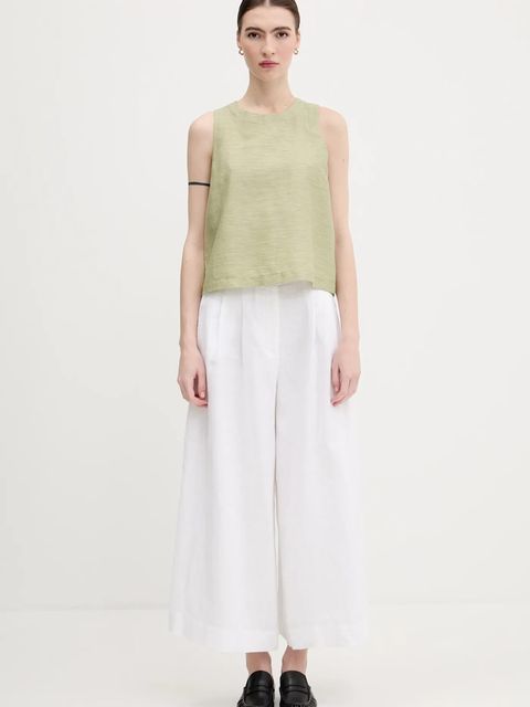 United Colors of Benetton bluzka z domieszką lnu - zdjęcie produktu nr 1