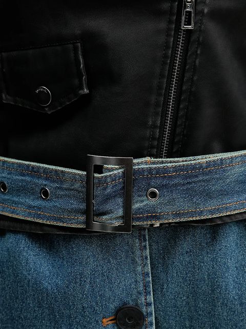 Desigual płaszcz jeansowy DENIMBIK kolor niebieski 25WWEW52