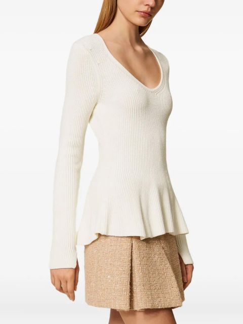 TWINSET ribbed sweater - White