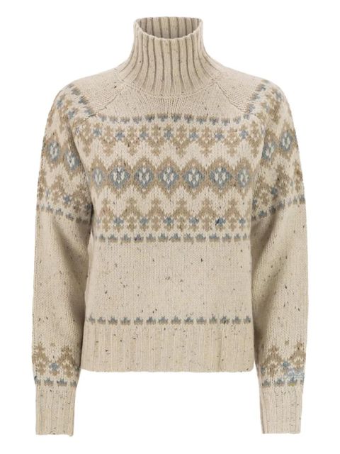 MC2 Saint Barth Myra Donegal high-neck sweater - Neutrals - zdjęcie produktu nr 1