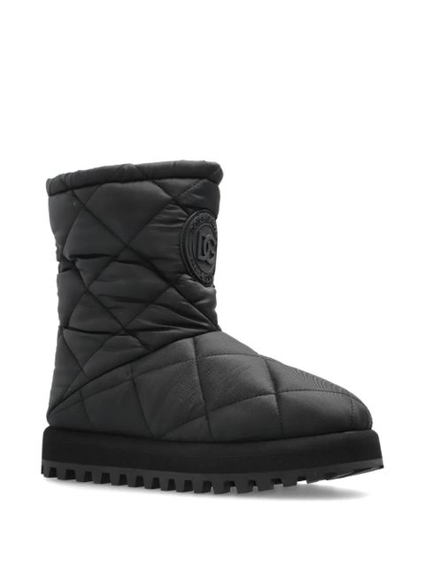 Dolce & Gabbana quilted-effect logo-detail boots - Black - zdjęcie produktu nr 2