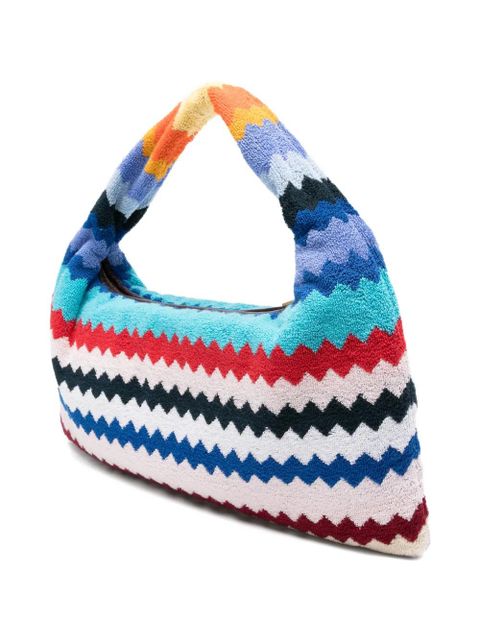 Missoni chevron-patterned tote bag - White