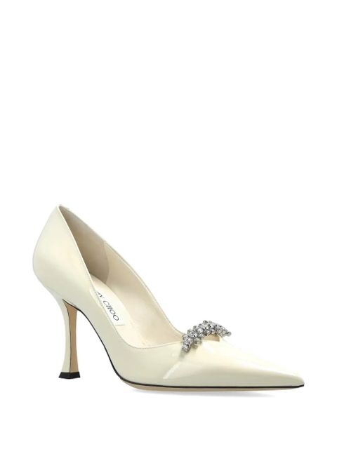 Jimmy Choo Belinda crystal-embellished pumps - White - zdjęcie produktu nr 2