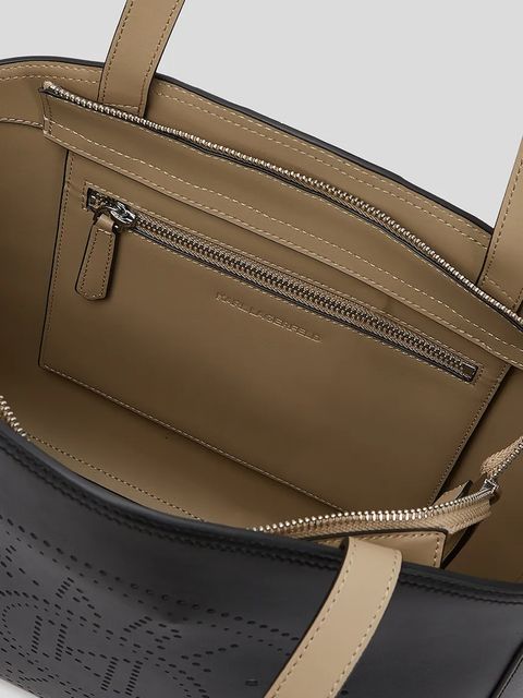 Karl Lagerfeld torebka skórzana K/CIRCLE kolor czarny A3W30043