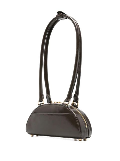 Self-Portrait Curved Charm shoulder bag - Brown