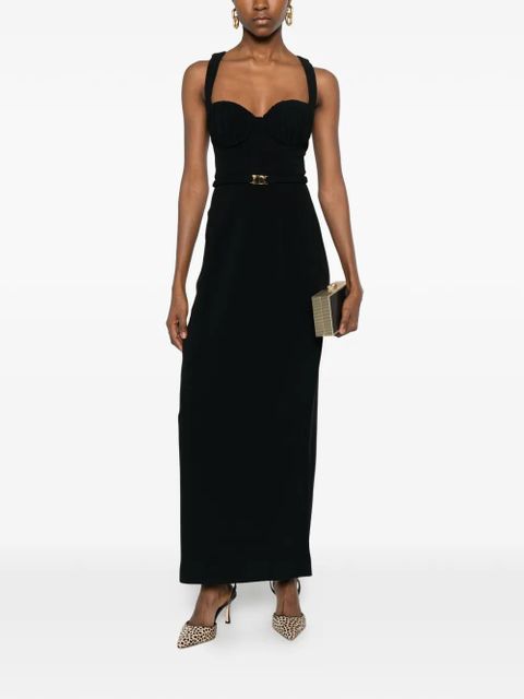 Rowen Rose belt-detail maxi dress - Black - zdjęcie produktu nr 2