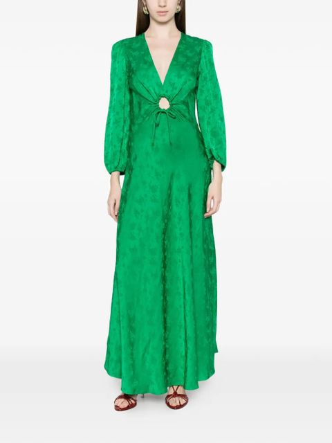 SANDRO Aura floral tie-detail dress - Green - zdjęcie produktu nr 2