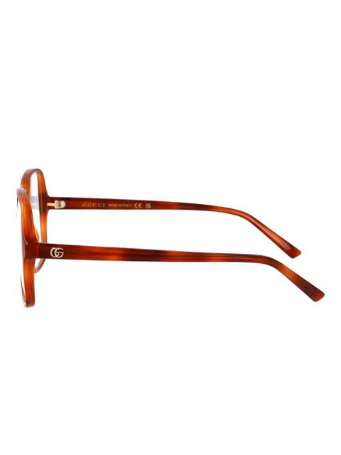 Gucci Eyewear GG1994O geometric-frame glasses - Brown
