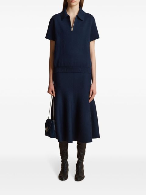 KHAITE Gulliame knitted top - Blue