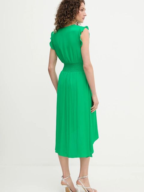 Morgan sukienka kolor zielony midi rozkloszowana RWALLY