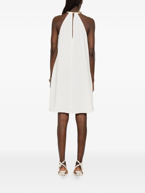 PINKO halter-neck mini dress - Neutrals