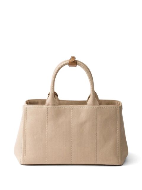 Prada Jardinière large cotton canvas handbag - Neutrals - zdjęcie produktu nr 2