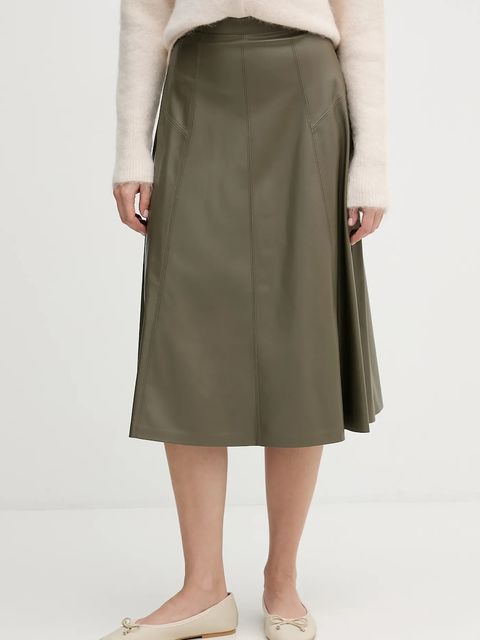 United Colors of Benetton spódnica kolor zielony midi rozkloszowana 4M3CD0059 - zdjęcie produktu nr 1