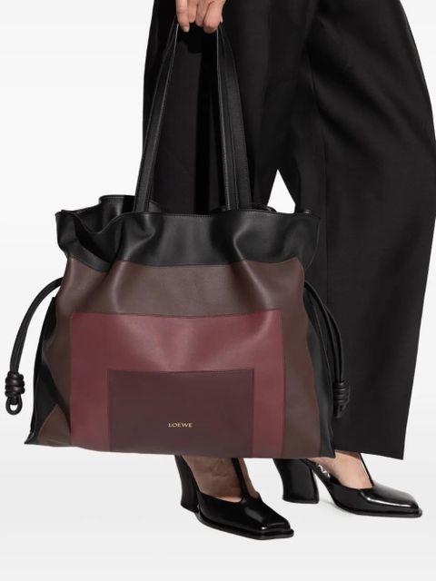 LOEWE x Albers XL Flamenco panelled knot-detail tote bag - Black - zdjęcie produktu nr 2