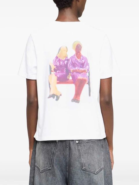 JW Anderson anchor-embroidery printed T-shirt - White - zdjęcie produktu nr 2