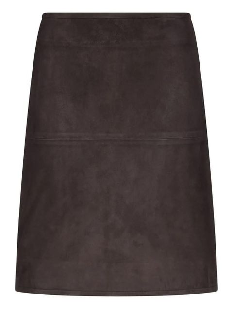 LouLou de Saison Engel suede oencil mini skirt - Brown - zdjęcie produktu nr 1