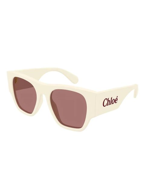 Chloé Eyewear Naomy oversize-frame sunglasses - Neutrals - zdjęcie produktu nr 1