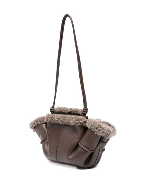 Hereu leather shearling tote bag - Brown - zdjęcie produktu nr 2