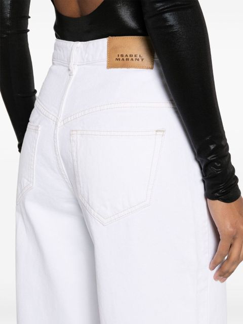 ISABEL MARANT Lemony high-rise wide-leg jeans - White