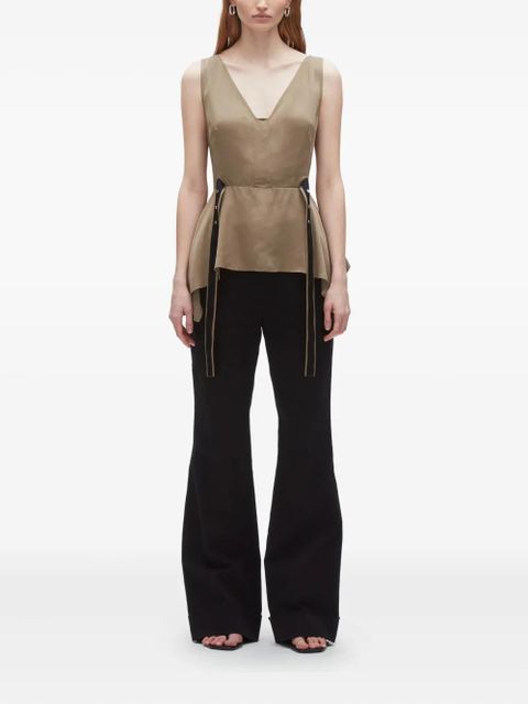 3.1 Phillip Lim V-neck peplum top - Neutrals - zdjęcie produktu nr 2