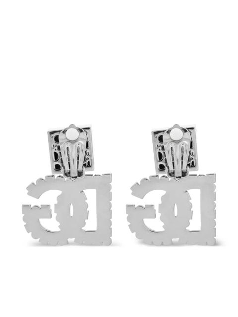 Dolce & Gabbana logo-plaque earrings - Silver