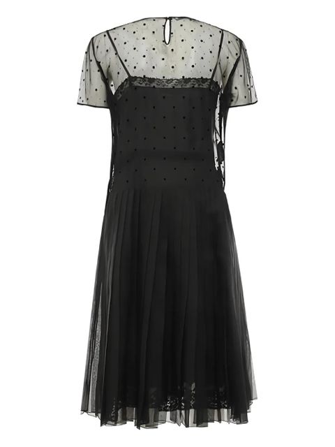 Prada crystal-embellished pleated dress - Black - zdjęcie produktu nr 2