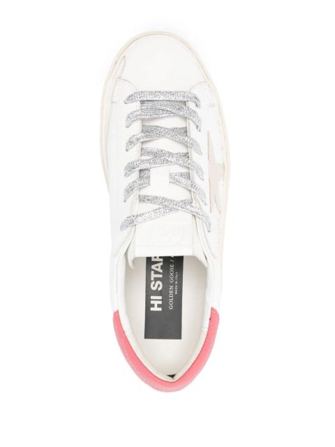 Golden Goose Hi Star leather sneakers - White