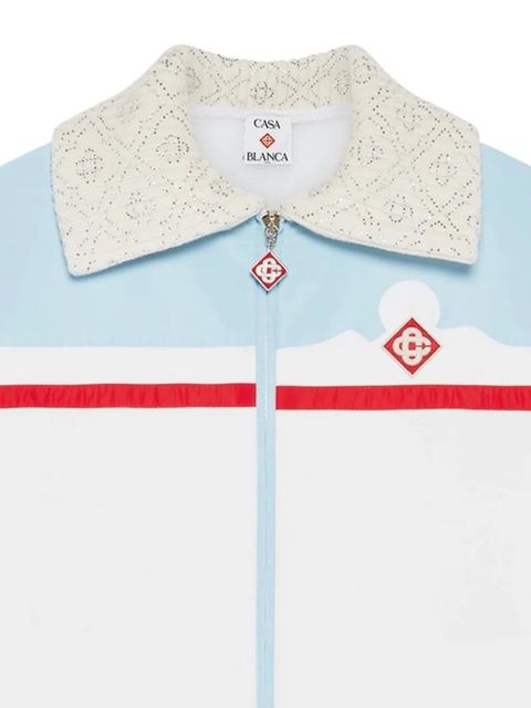 Casablanca lace-collar panelled jacket - White - zdjęcie produktu nr 2