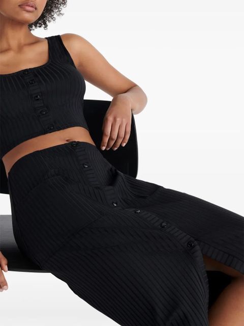 ERES Copacabana ribbed midi skirt - Black