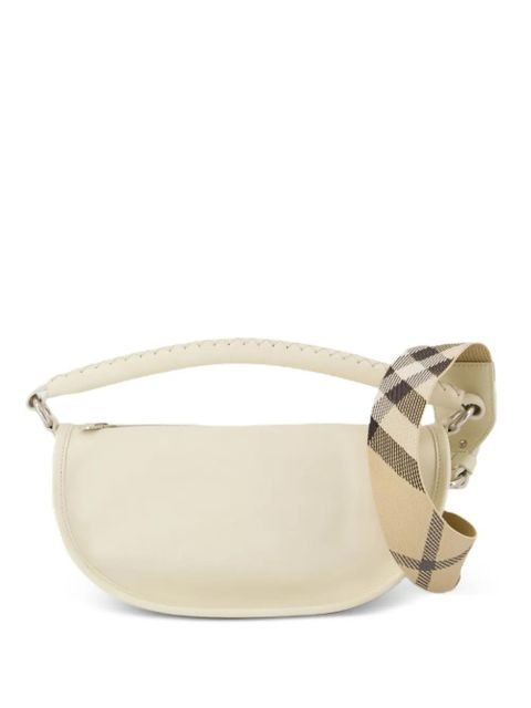 Burberry B-Clip plaid-strap shoulder bag - Neutrals - zdjęcie produktu nr 1