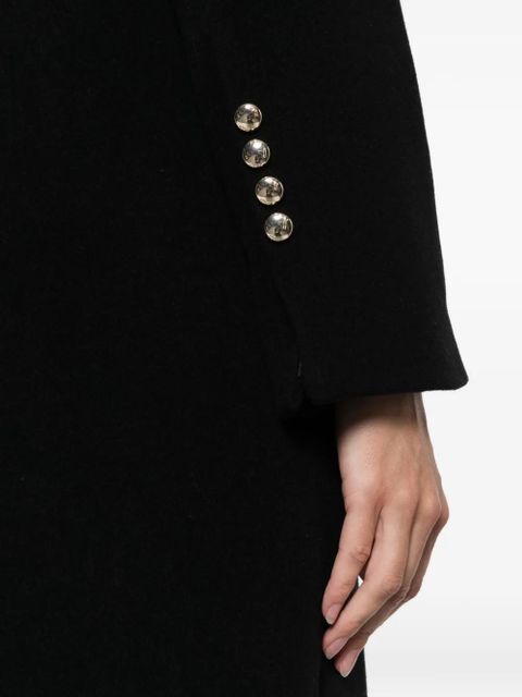 Maje buttoned double-breasted coat - Black