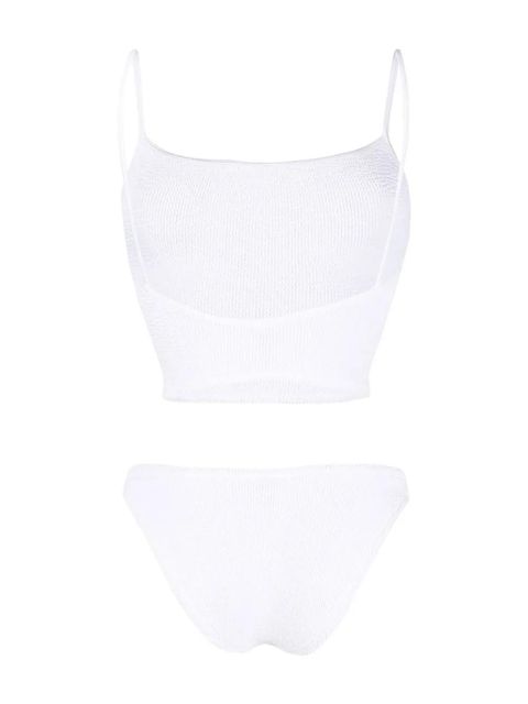 Hunza G Strap crinkle-knit tankini - White - zdjęcie produktu nr 2